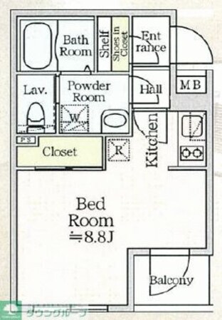 アイルプレミアム月島ドゥーエの物件間取画像